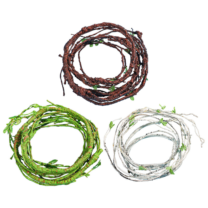 Roplių augalai Lankstomi džiunglėse laipiojantys vijokliai Terariumo šakos Lankstūs pakabinami bako priedai driežo geko varlės gyvatei