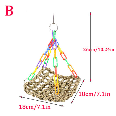 1 vnt Papūgos žaislas paukščių žaislas Papūgos sūpynės jūros žolių kilimėlis Papūgos sūpynės su mediniu ešeriu papūgoms papūgėlių kopėčių sūpynės reikmenys