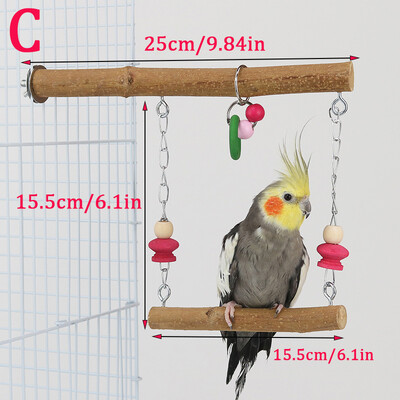 1 vnt Papūgos žaislas paukščių žaislas Papūgos sūpynės jūros žolių kilimėlis Papūgos sūpynės su mediniu ešeriu papūgoms papūgėlių kopėčių sūpynės reikmenys