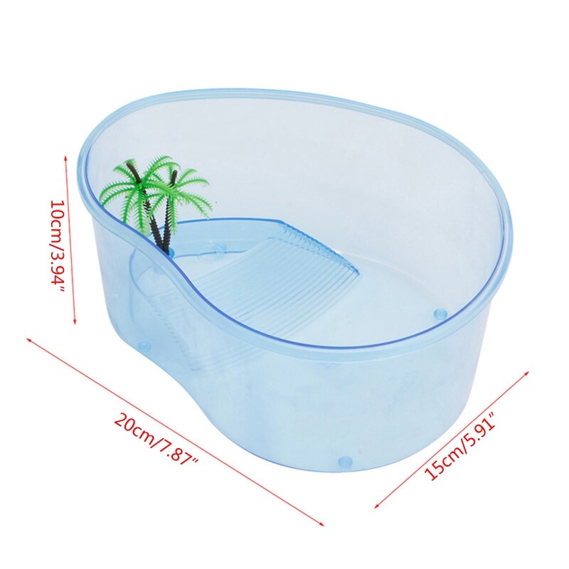 D0AD ketrec Kicsi műanyag teknősök élőhelye, fedél nélkül átlátszó test