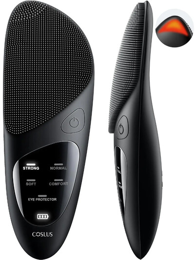 Sonic veido valymo šepetėlis giliai valantis šveičiamasis masažuojamasis vandeniui atsparus įkraunamas veido prausimo šepetėlis su akių apsauga