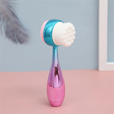 Näohoolduse puhastushari 2-ühes puhastamiseks ja koorimiseks 3D käsitsi näopuhastushari pehmete harjastega näokoorijaga