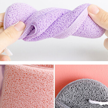 1PC Ексфолираща измивка за лице Cleansing Puff Flutter Sponge Deep Remover за черна лента за глава Козметични гъби Инструмент за почистване на лицето