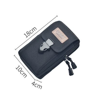 Lauko vyriškas daugiafunkcis PU odinis „Fanny“ juosmens krepšys Kasdienis mobiliojo telefono piniginės kišenė, vyriškas lauko kelionių sportinis diržas, kuprinėlis