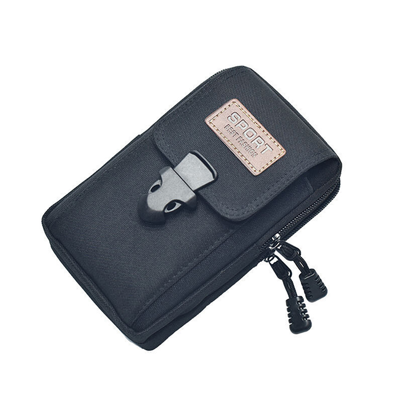 Lauko vyriškas daugiafunkcis PU odinis „Fanny“ juosmens krepšys Kasdienis mobiliojo telefono piniginės kišenė, vyriškas lauko kelionių sportinis diržas, kuprinėlis