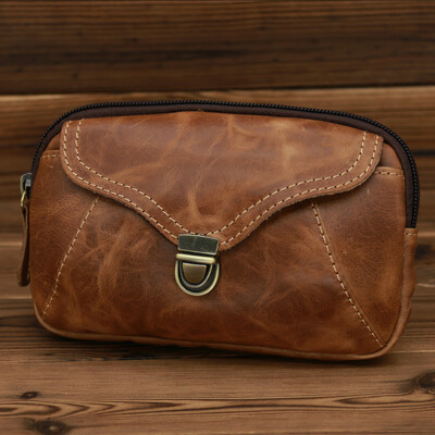 Fanny torbica oko struka Muška prava kožna remen Paketi za stražnjicu i kukove za muškarce Mini kutija za više telefona Novčanik i torbica Vanjska torbica za novčiće