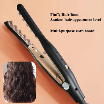 3D Grid Hair Crimper Iron Volumizer Ceramic Professional Hair Fluffy κυματοειδές μπούκλα Επίπεδος σίδηρος Νάρθηκας μαλλιών καλαμποκιού