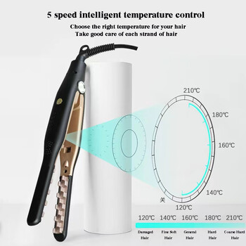 3D Grid Hair Crimper Iron Volumizer Ceramic Professional Hair Fluffy κυματοειδές μπούκλα Επίπεδος σίδηρος Νάρθηκας μαλλιών καλαμποκιού