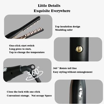 3D Grid Hair Crimper Iron Volumizer Ceramic Professional Hair Fluffy κυματοειδές μπούκλα Επίπεδος σίδηρος Νάρθηκας μαλλιών καλαμποκιού