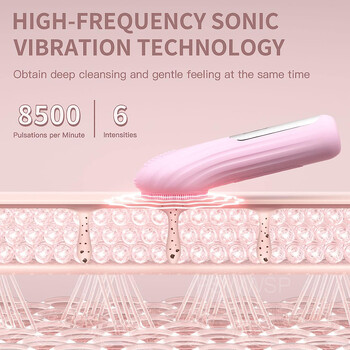 Sonic Facial Cleansing Brush Αδιάβροχο Electric Facial Cleaner Deep Cleaning Exfoliating Vibrating Face Cleaning Brush