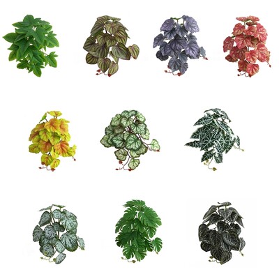 Plants Realistic Leaves Terārijs rezervuāram Plant Multiple Optio