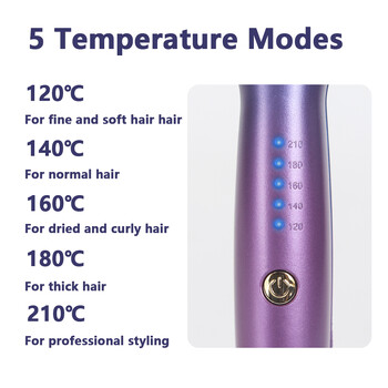 0,6 инча / 16 мм 3 барел Hair Waver Beach Waves Маша за коса Керамична машина за коса Wave Curl Tool с 5 регулируеми температури