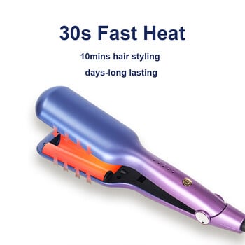 0,6 инча / 16 мм 3 барел Hair Waver Beach Waves Маша за коса Керамична машина за коса Wave Curl Tool с 5 регулируеми температури