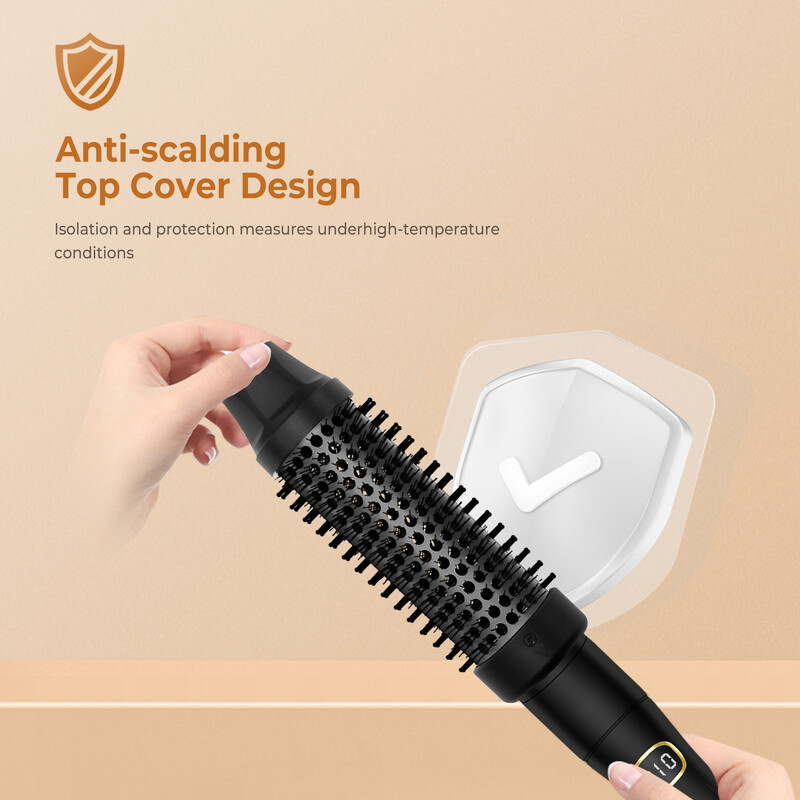 Hajsütővas pálca szett termikus kefe 3 az 1-ben Hajgöndörítő pálcák Cserélhető kerámia hajcsavaró fűtött kefe formázó eszközök