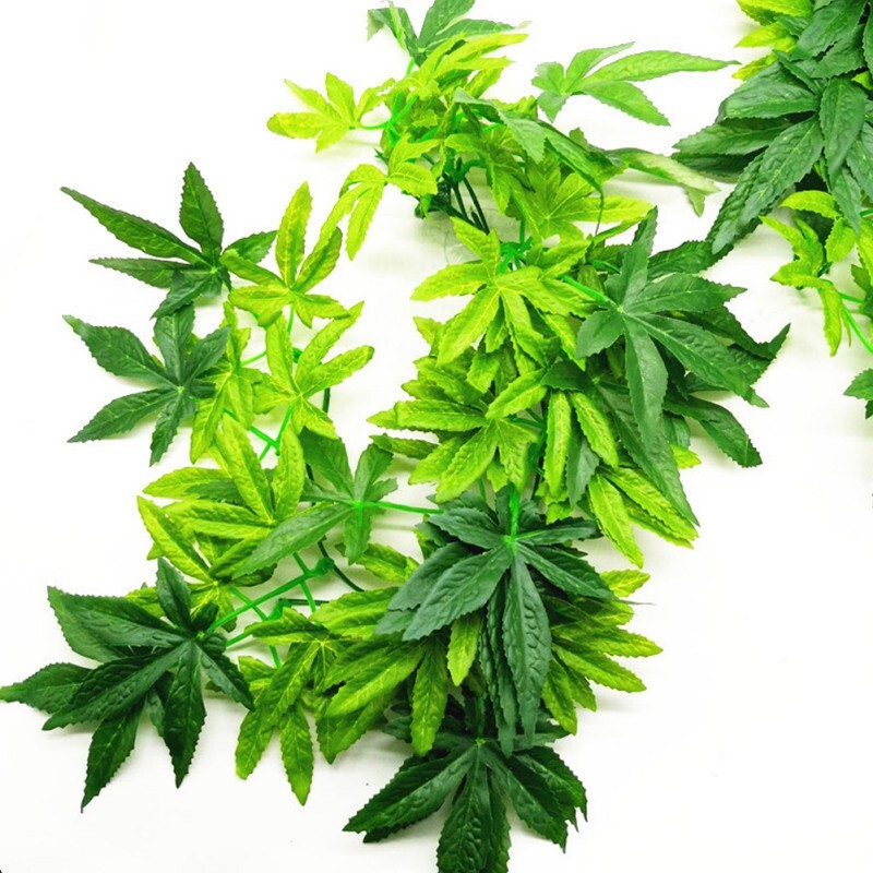 1 gab. Rāpuļu augi Plastmasas imitācijas lapa ar Piesūcekni zivju tvertnes akvārija dekorēšana Mākslīgi zaļš augs viltus nokarenas lapas