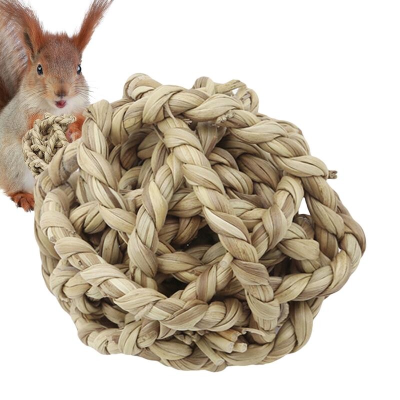 Veliki popust Lopta od prirodne slame Mali ljubimac Igračka za žvakanje Kućni ljubimac koji se igra Zec Hrčak Igračka za žvakanje Čistač zubi Čišćenje zubi ljubimca