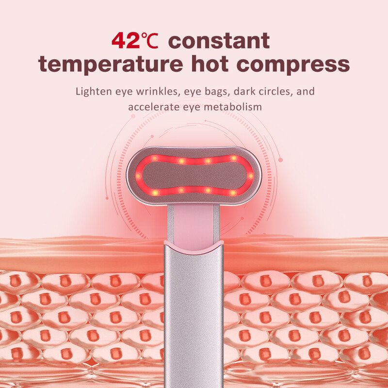 EMS mikro srovės veido pakėlimo prietaisas 360°C šiltas veido lazdelė, akių kaklo masažuoklis, stangrina odą nuo raukšlių ir priežiūros grožio priemonė