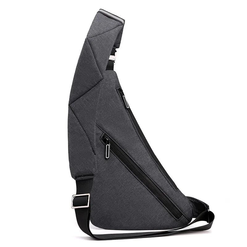 Geantă pentru piept pentru bărbați nouă, impermeabilă, de călătorie, geantă de umăr mică, diagonală, pentru bărbați, cu buzunar antifurt, geantă de nailon.