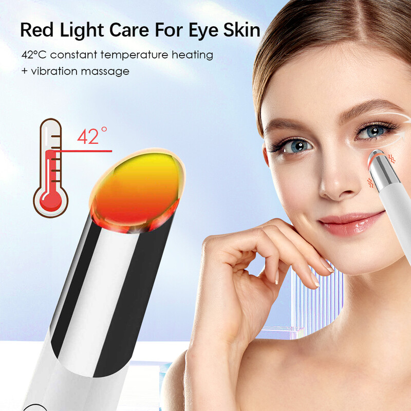 IPL Eye Beauty Device Akių masažuoklis Tamsių ratų šalinimas Odą stangrina Vibracijos Essence Importas Raudona Mėlyna Violetinė Šviesiai Karštas Kompresas