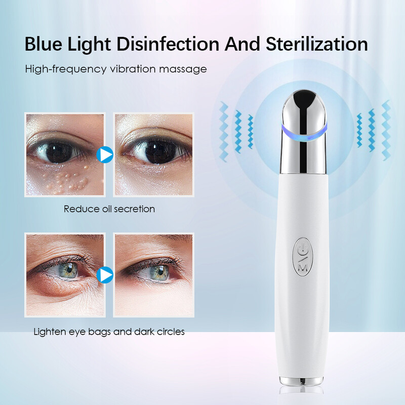 IPL Eye Beauty Device Akių masažuoklis Tamsių ratų šalinimas Odą stangrina Vibracijos Essence Importas Raudona Mėlyna Violetinė Šviesiai Karštas Kompresas