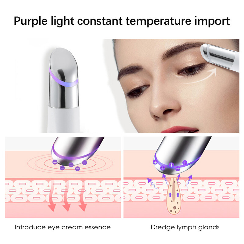 IPL Eye Beauty Device Akių masažuoklis Tamsių ratų šalinimas Odą stangrina Vibracijos Essence Importas Raudona Mėlyna Violetinė Šviesiai Karštas Kompresas