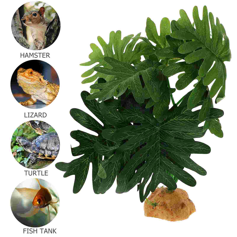 Stādiet rāpuļu augus terārija tvertnes dekorēšanai stikla dekori Zivju sveķu dekori Akvārija piederumi ķirzaka