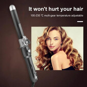 Automatinis plaukų suktukas 45w keraminis suktukas, besisukantis garbanojimo lygintuvas ilgai išliekančioms didelėms bangoms ir nesugadintam plaukų formavimui