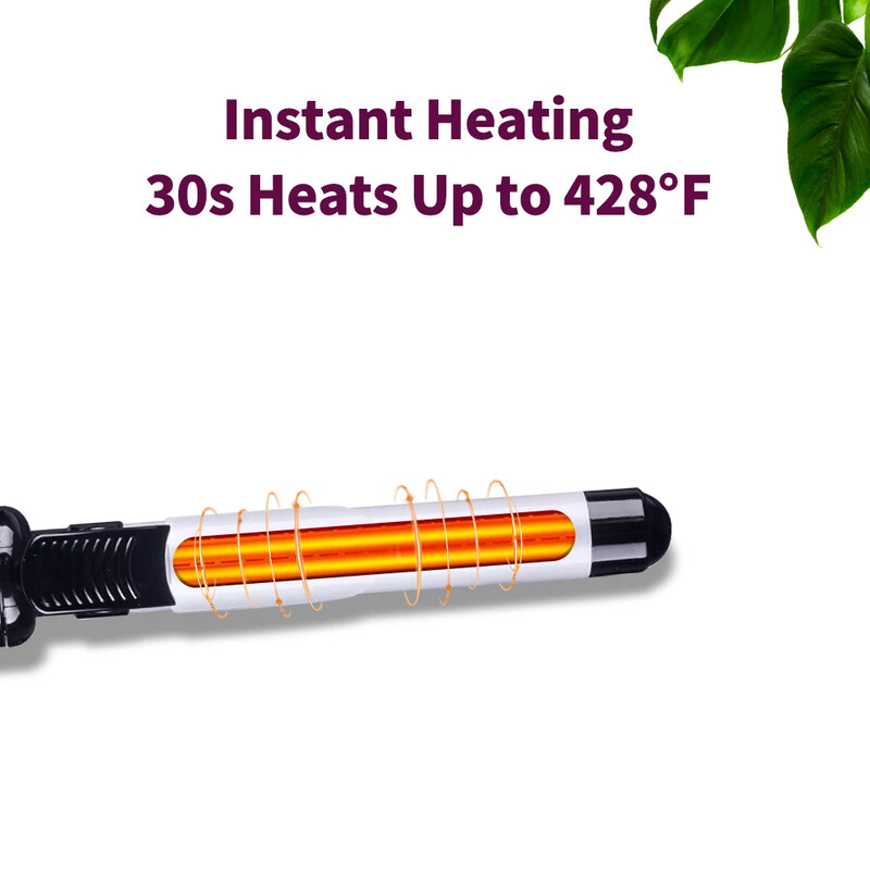 Automatinis plaukų suktukas 45w keraminis suktukas, besisukantis garbanojimo lygintuvas ilgai išliekančioms didelėms bangoms ir nesugadintam plaukų formavimui