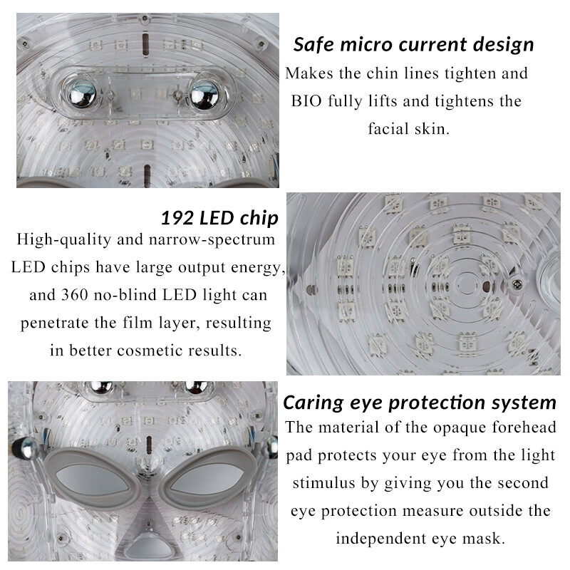 LED maska 7 farieb fotónová terapeutická maska s krkom, odstraňovaním vrások proti akné, omladením pleti, bieliacou LED tvárovou svetelnou maskou