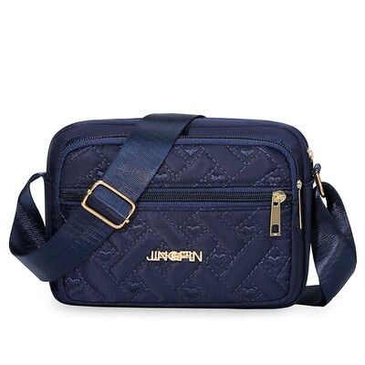 Nová módna vyšívaná taška Dámska kabelka na zips Dámska nylonová štvorcová kabelka Dámska kabelka cez rameno Cross Body