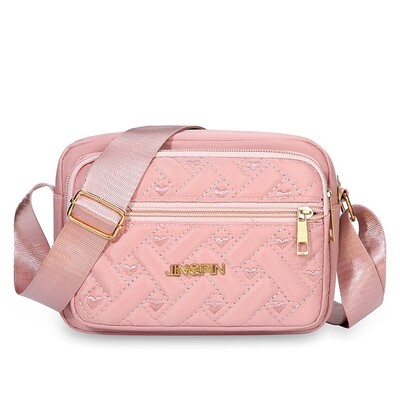 Nová módna vyšívaná taška Dámska kabelka na zips Dámska nylonová štvorcová kabelka Dámska kabelka cez rameno Cross Body