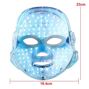 Μάσκα προσώπου LED 7 χρωμάτων LED Photon Therapy Beauty Mask Επαναφορτιζόμενη αντιγηραντική συσκευή αναζωογόνησης του δέρματος Λευκαντική συσκευή ομορφιάς