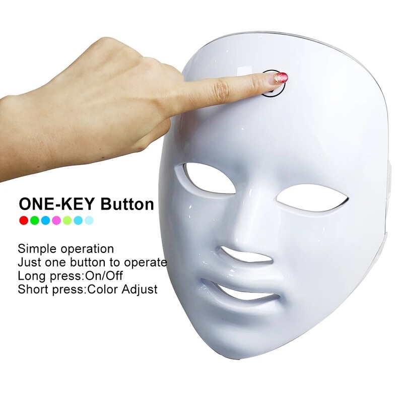 7 színű arc LED maszk LED fotonterápiás szépségmaszk USB újratölthető öregedésgátló bőrfiatalító fehérítő szépségkészülék
