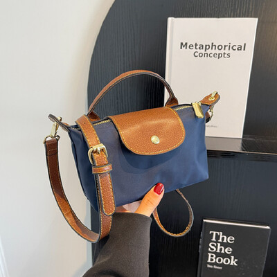 Divat kis bevásárló válltáska nőknek Női Nejlon kézitáskák Kivehető vállpántos Crossbody táska Női diákzseb
