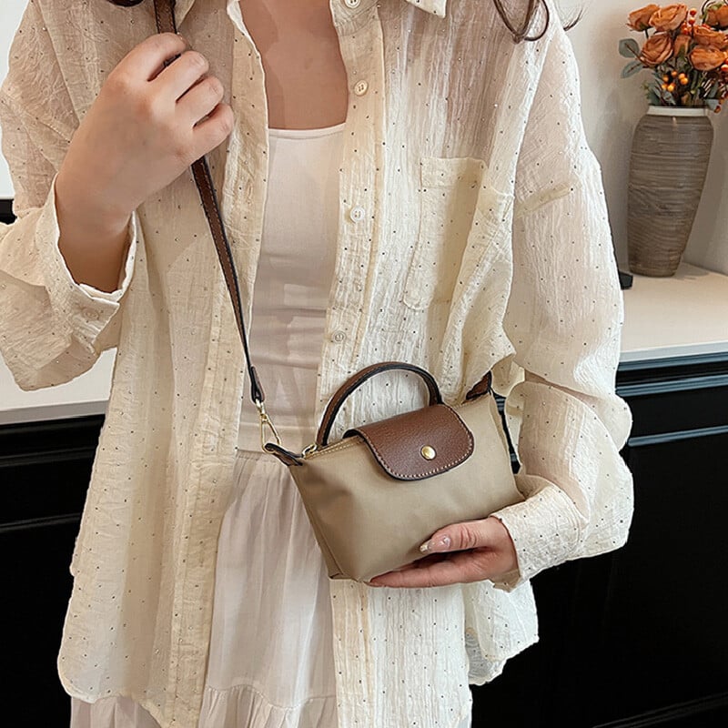 Fashion Μικρή τσάντα ώμου αγορών για γυναίκες Γυναικείες τσάντες νάιλον αφαιρούμενο λουράκι ώμου Τσάντα χιαστί Γυναικεία φοιτητική τσέπη