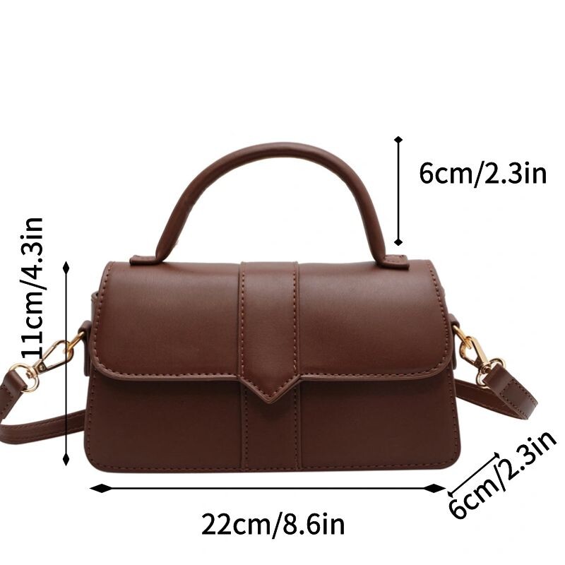 Dámska kabelka cez rameno z umelej kože - Módne crossbody kabelky Vintage kabelka pod pazuchu, štvorcová aktovka (čierna)