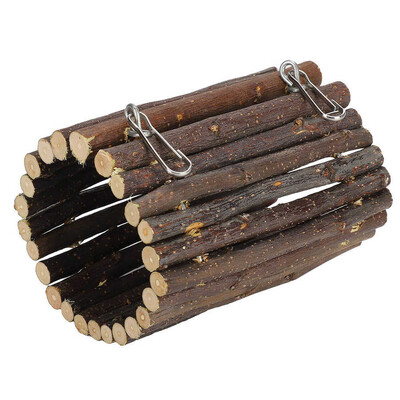 Medinis žiurkėno tunelis žaislas žiurkėnui kramtomieji žaislai kabantis tunelio tiltas maži gyvūnai augintiniai žiurkėno narveliai vamzdeliai žaislai žiurkėnui