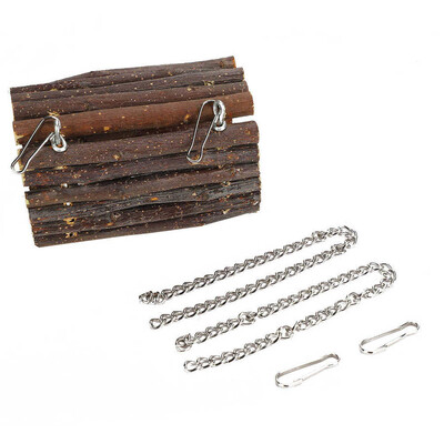 Medinis žiurkėno tunelis žaislas žiurkėnui kramtomieji žaislai kabantis tunelio tiltas maži gyvūnai augintiniai žiurkėno narveliai vamzdeliai žaislai žiurkėnui