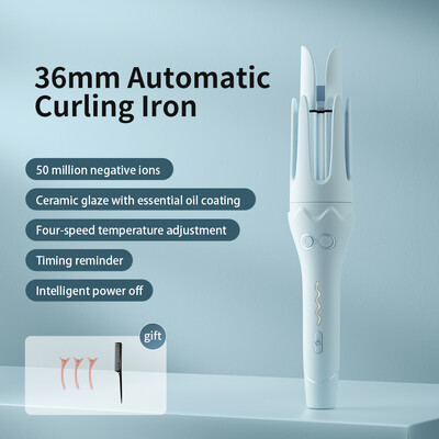 Αυτόματο ψαλίδι 36 χιλιοστών Αυτόματο περιστρεφόμενο ψαλίδι για μπούκλες μαλλιών Ηλεκτρικό εργαλείο styling σιδήρου για μπούκλες αρνητικού ιόντος