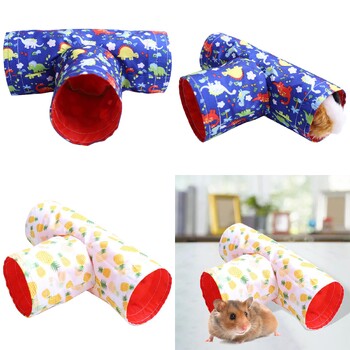 Морско свинче Tunnels Tubes Hideaway Play Toy Tunnel for Hedgehog Hamster Mice /