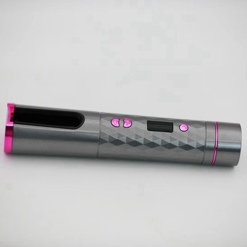 Vezeték nélküli automatikus hajcsavaró vas LCD kijelző Vezeték nélküli kerámia forgó hajcsavaró eszközök zöld