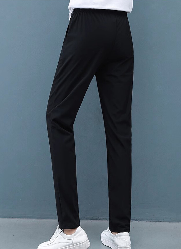 Pantaloni mari de mătase de gheață pantaloni sport de damă cu uscare rapidă, la modă, cu potrivire lejeră, care slăbesc, picior drept, pantaloni supradimensionați pentru alergare