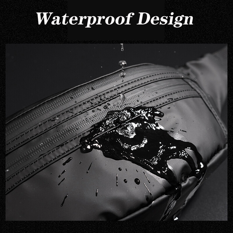 Muška torba Fanny Pack s patentnim zatvaračem protiv krađe, vodootporna sportska torba za nošenje na otvorenom, podesiva torba za remen preko ramena za putovanja, hodanje, biciklizam