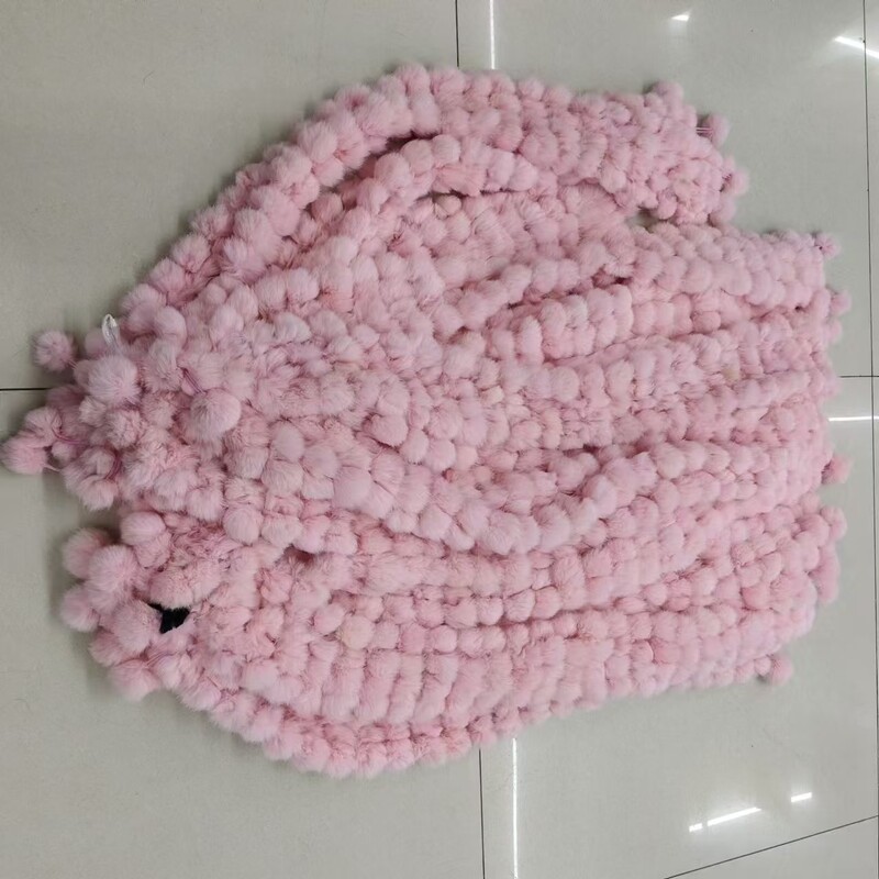 Zimski šal od prirodnog materijala, krzno Rex zeca