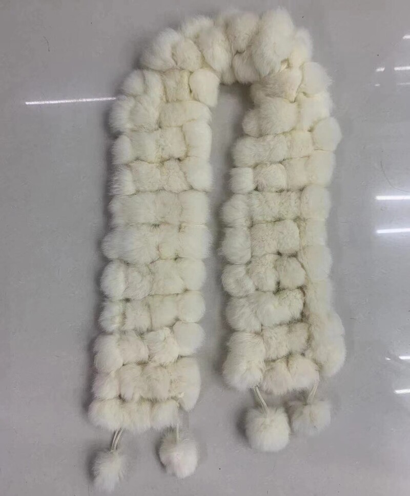 Zimski šal od prirodnog materijala, krzno Rex zeca