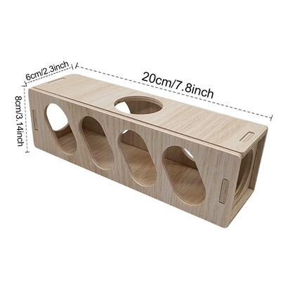 Žiurkėno tunelio pabėgimo žaislas Maži mediniai žiurkėnai zuikiai Tunelio vamzdžių žaislai Dantų šlifavimas Natūralaus medžio kramtomasis žaislas „pasidaryk pats“ mažiems gyvūnams reikmenys