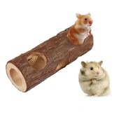 Naminių gyvūnėlių kramtymo žaislas Natūralus medinis miško tuščiaviduris medžio kamieno tunelio vamzdelis Žaislas žiurkėno tunelio medžio slėptuvė mažiems gyvūnams žiurkėnams pelėms