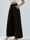 Dámske letné nohavice s pleteným vzorom, nové, plus size, elegantné, so širokými nohavicami, ležérne