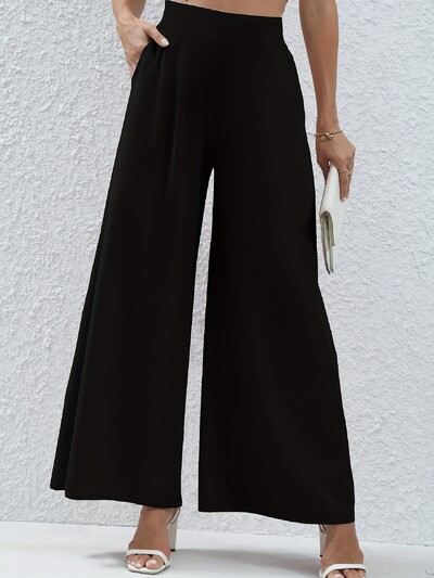 Dámske letné nohavice s pleteným vzorom, nové, plus size, elegantné, so širokými nohavicami, ležérne