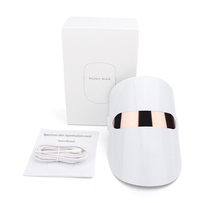 LED маска за лице Led Light Photon Therapy 3 цвята Light Facial Beauty Устройство за подмладяване на кожата Премахване на бръчки Против стареене